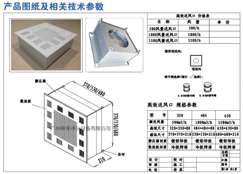 500、1000、1500新型高效送風(fēng)口規(guī)格尺寸